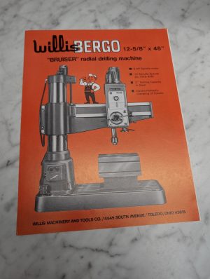 Willis Bergo 12-5 8 X 48 Bruiser Radial Drilling Machine Tr 1200 Sales Brochure