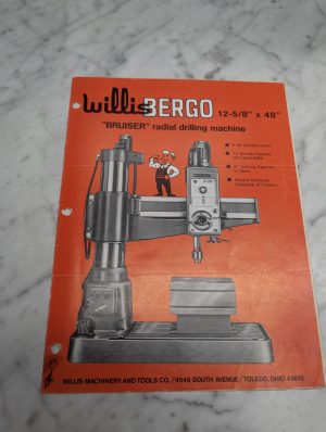 Willis Bergo Radial Drilling Machine 12-5 8 X 48 Sales Brochure