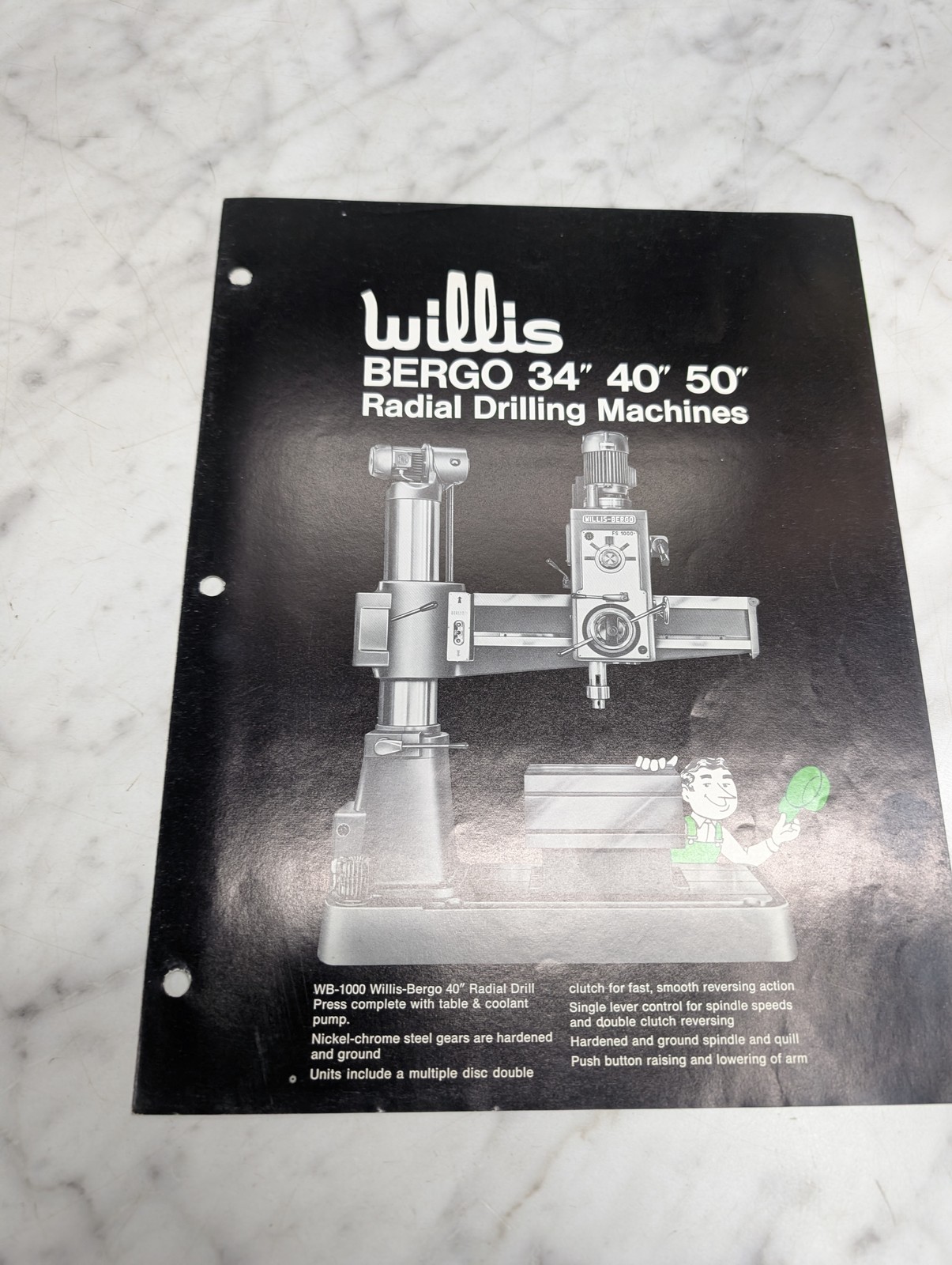 Willis Bergo 34 40 50 Radial Drilling Machines Wb 1000 Press Sales Brochure