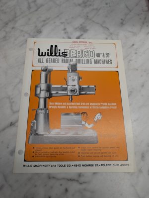 Willis Bergo 40 All Geared Radial Drilling Machines Literature Sales Brochure