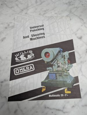 Willis Machinery & Tools Omera Multimatic 20 - 2½ Universal Sales Brochure
