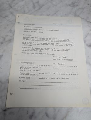 Gilson Bulletin 674 S Series Tractor New Price Lists July 1 1976