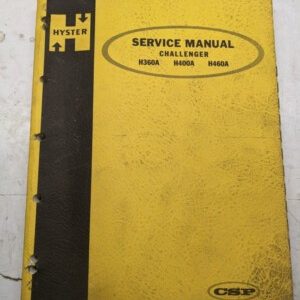 Hyster Fork Lift Truck Service Repair Manual H360A H400A H460A Form 1897 1967