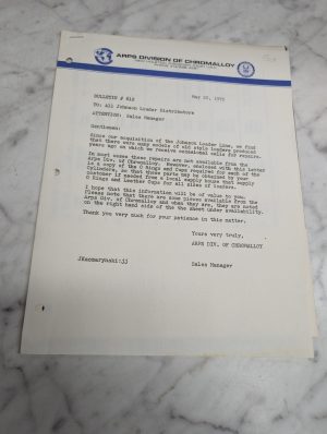 Arps Division Of Chromalloy Bulletin 612 May 22 1975 Johnson Loader Line