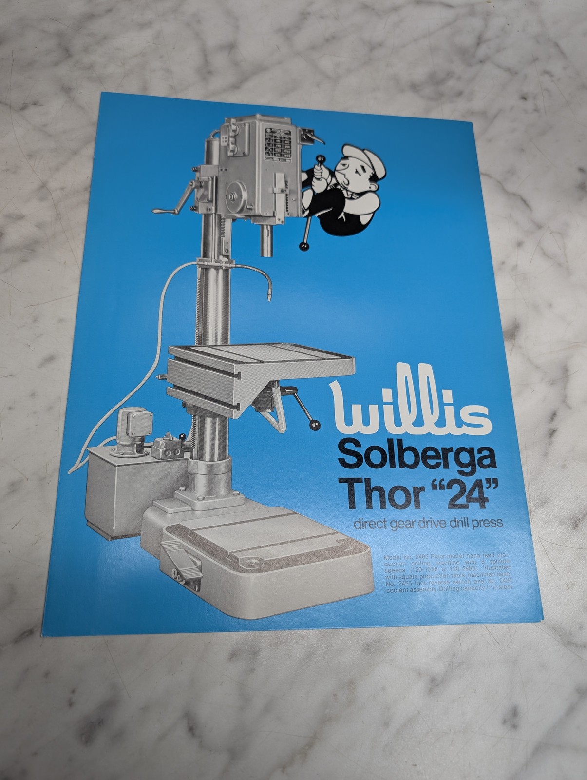 Willis Solberga Thor 24 Direct Gear Drive Drill Press Model No 2405 Brochure