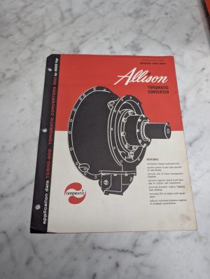 Allison Application Data Series 800-900 Torqmatic Converter Tc800-900
