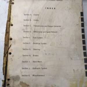 Hyster Fork Lift Truck Service Manual Rc150 Rc160 Rc180 Tc200 Missing Covers