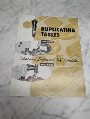 Regent Ra 200 Duplicating Tables New And Improved “A” Models Sales Brochure