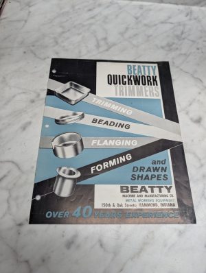 Beatty Quickwork Trimmers Trimming Beading Flanging Forming Sales Brochure
