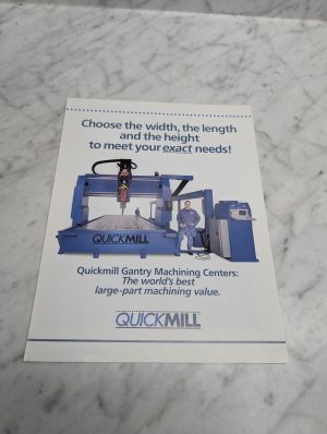 Quickmill Gantry Machining Centers Catalog Literature Sales Brochure