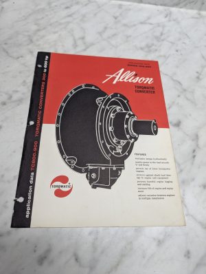 Allison Series 800-900 Torqmatic Converter Application Data Tc800-900