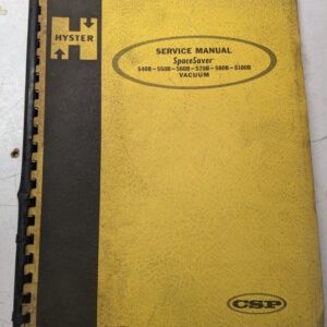 Hyster Fork Lift Vacuum Service Manual Spacesaver S40B S50B S60B S70B S80B S100B