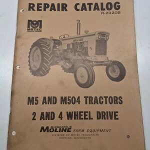 Minneapolis Moline Mm Repair Catalog Parts Book M5 M504 Tractor R-2020B 2Wh 4Wd
