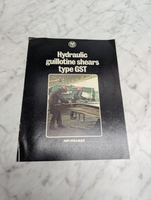 Smt Pullmax Hydraulic Guillotine Shears Type Gst Sales Brochure