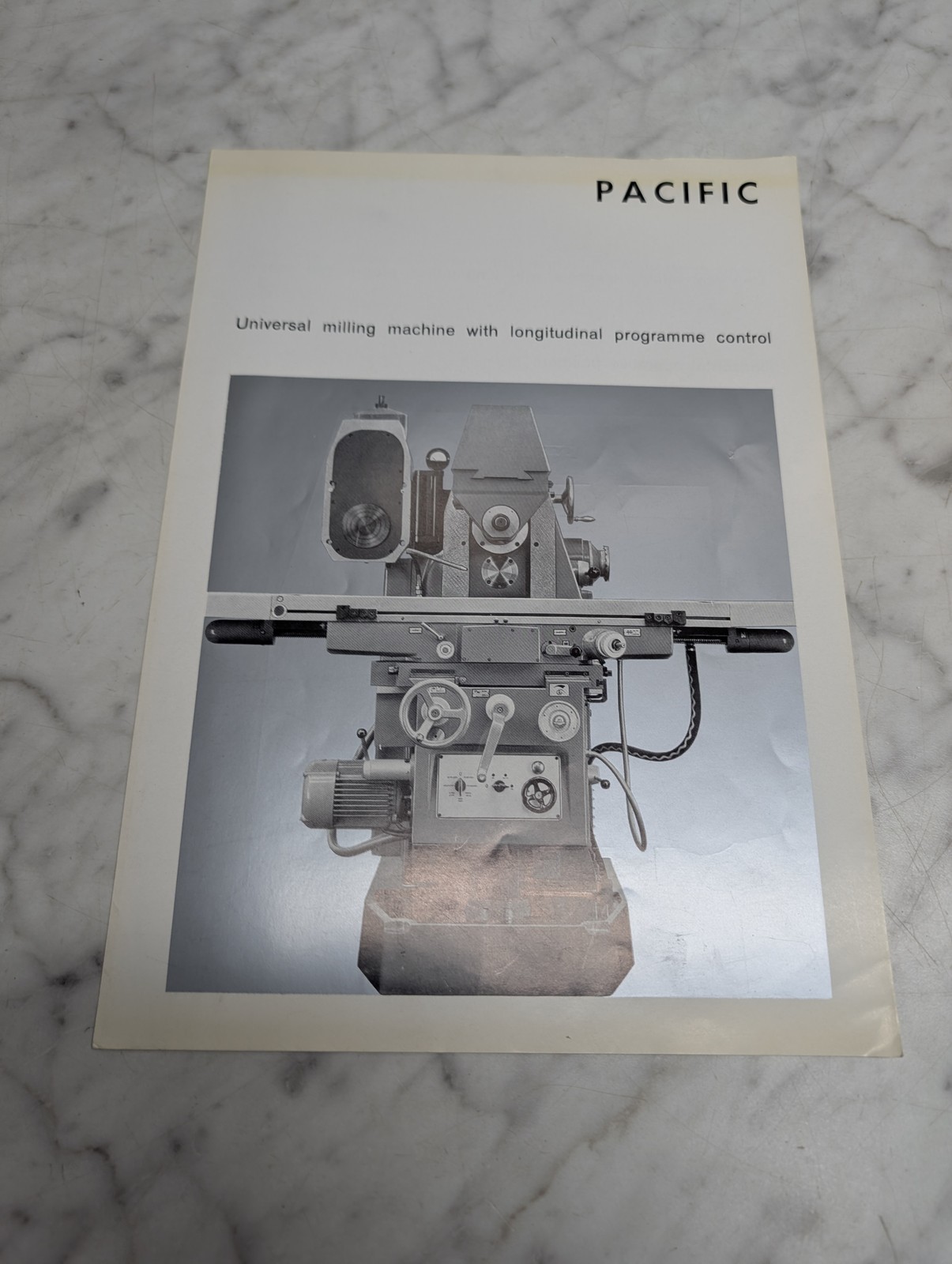 Pacific Universal Milling Machine With Longitudinal Programme Brochure