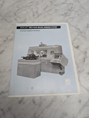 Truflute Cnc 5-Axis Helical Grinding System Model 780 780-0000 Unison