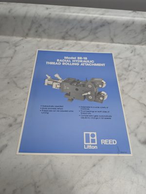 Litton Reed Model Br-18 Radial Hydraulic Thread Rolling Attachment Brochure