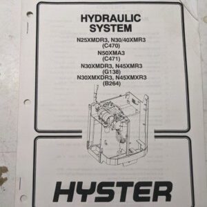 Hyster Service Manual Fork Lift Truck Hydraulic System N25Xmdr3 N50Xma3 N30Xmdr3