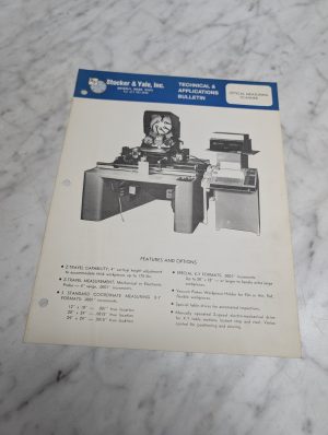 Stocker Yale Optical Measuring Scanner Technical Applications Sales Brochure