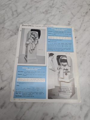Stocker Yale Model 14 Vf Hf Optical Comparator Distributed By 963 Sales Brochure