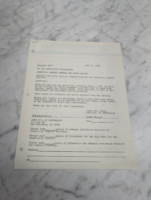 Bulletin 672 June 24 1976 Price List Johnson Simplicity Compact Tractors