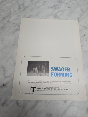 The Torrington Swager Forming Brochure B770 20M Machinery Division Sales