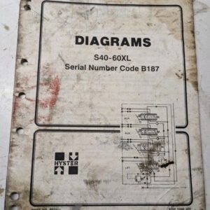 Hyster Service Manual Fork Lift Truck Diagrams S40Xl S50Xl S60Xl B187 1990