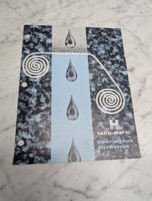 H Fb-103 Vacu-Matic Continuous Filtration Sales Brochure Literature