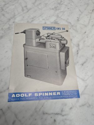 Adolf Spinner Eks 50 8 Munchen 2 W Germany Dachauer Strasse 36 Sales Brochure