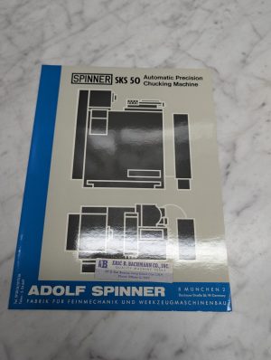 Adolf Spinner Sks 50 Automatic Precision Chucking Machine Fabrik Sales Brochure