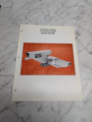 Harvill Model 500 Contour Grinders Automatic Loading Sales Brochure