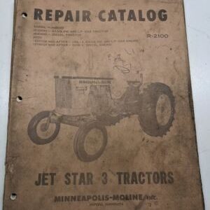 Minneapolis Moline Mm Jet Star 3 Tractor Repair Catalog Manual Parts Book R-2100