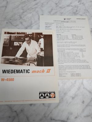 Warner Swasey Wiedematic Mach Ii W 4560 Turret Punch Press Specifications