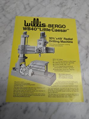 Willis Bergo Wb40 Little Caesar Radial Drilling Machine Sales Brochure