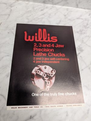 Willis 2 3 And 4 Jaw Precision Lathe Chucks Self Centering Sales Brochure