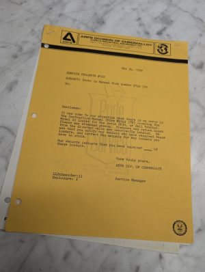 Arps Chromalloy Model 22 Loader Service Bulletin 722 Instruction Manual 1979