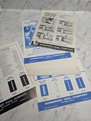 Somerset Tool Machine Tools Surface Grinder Cylindrical Sales Literature