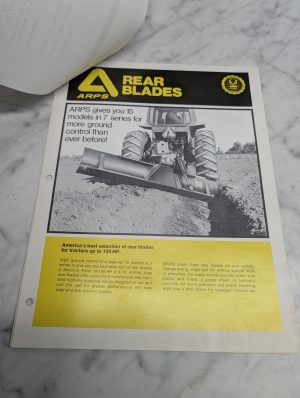 Arps Rear Blades Catalog Literature Specs Features Info Buyers Guide 15 7 150