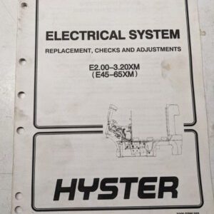 Hyster Electrical System Manual E45Xm-E65Xm 1994 Shop Book Fork Lift Truck