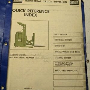 Clark Fork Lift Truck Repair Parts List Book Manual Nsp20 1973 Shop Book