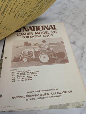 National Loader Model 20 For Satoh S550G Form B225 275 Bucket Ballast Price List