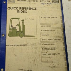 Clark Fork Lift Truck Repair Parts List Book Manual Tw125 1974 Shop Book