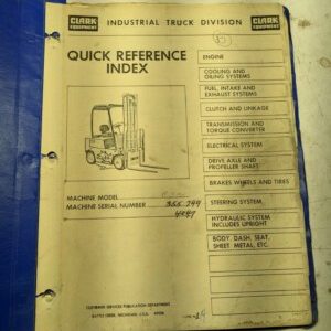 Clark Fork Lift Truck Repair Parts List Book Manual C500 1978 Shop Book