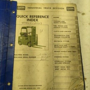 Clark Fork Lift Truck Service Parts List Book Manual C500 1977 Shop Book