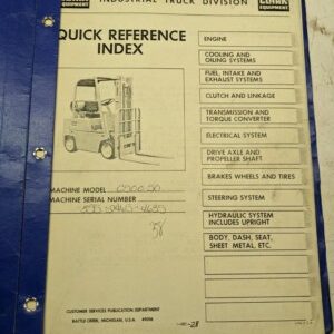 Clark Fork Lift Truck Repair Parts List Book Manual C500-50 1979 Shop Book