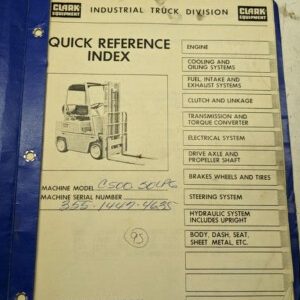 Clark Fork Lift Truck Repair Parts List Book Manual C500-50 Lpg 1979 Shop Book