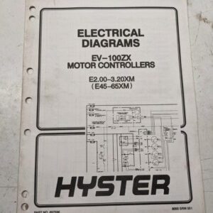 Hyster Forklift Electrical Diagrams Manual Ev-100Zx E45Xm-E65Xm 1994