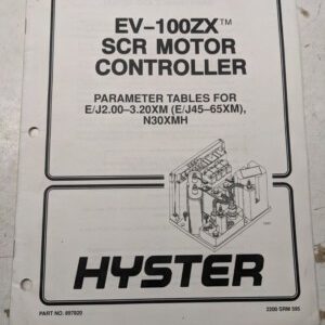 Hyster Fork Lift Ev-100Zx Scr Motor Controller Parameter Tables E/J45Zm-65Xm