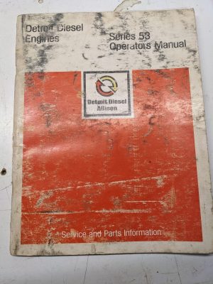 Detroit Diesel Series 53 1974 Service Parts Oem Operators Manual Shop Book
