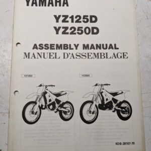 Yamaha Dealer Assembly Manual Motorcycle Yz125D Yz250D 4Bd-28107-70 1991